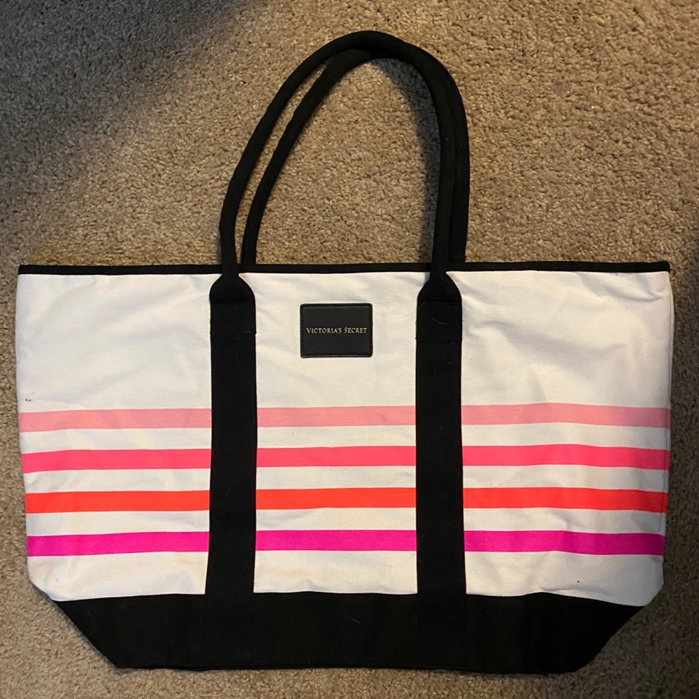 Victoria’s Secret Striped Oversized Tote Bag
